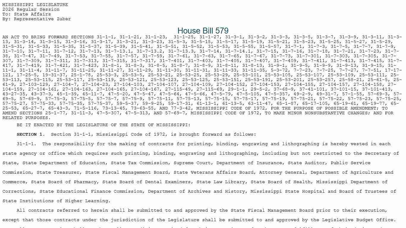HB 579 (As Introduced) - 2026 Regular Session